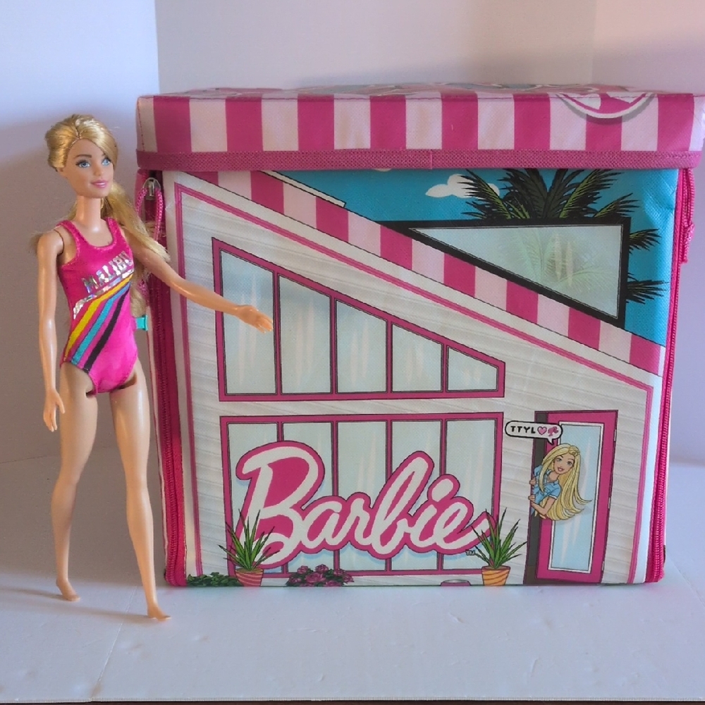 Malibu Barbie Swimming Action Doll And Barbie Organizing Cube